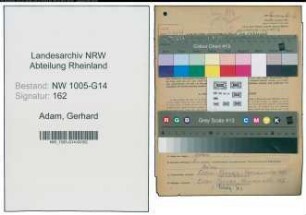 Entnazifizierung Gerhard Adam , geb. 10.04.1900 (Kaufmann)