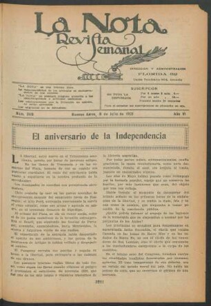 El aniversario de la independencia