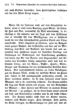 Beschäftigungen der Indianer.