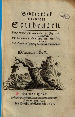 Bibliothek der elenden Scribenten. 3. 1769