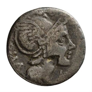 Münze, Denar, 109 oder 108 v. Chr.