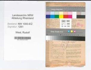 Entnazifizierung Rudolf West, geb. 17.03.1899 (Polizeibeamter)
