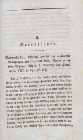 643-664 [Rezension] Hase, Karl August von, Kirchengeschichte