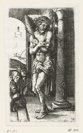 Schmerzensmann an der Säule, Blatt 1 der Folge "Passion Christi"