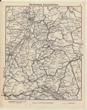 Württemberg, Eisenbahnlinien