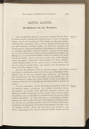 Drittes Kapitel. Die Bildnerei bei den Etruskern.