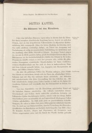 Drittes Kapitel. Die Bildnerei bei den Etruskern.