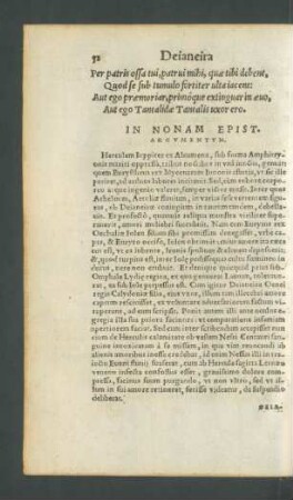In Nonam Epist. Argumentum.