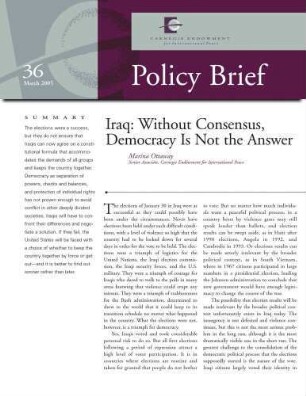 Iraq : without consensus, democracy is not the answer