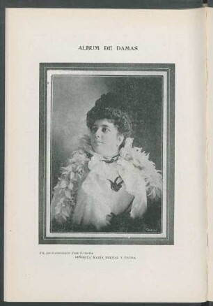 Álbum de Damas : Señorita María Bernal y Faura. [Retrato]