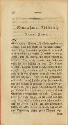 Neunzehnter Abschnitt. Feuer! Feuer!