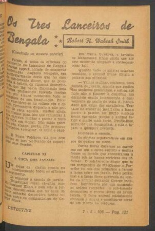 Os très lanceiros de Bengala : (Conclusão do numero anterior). [Romance]