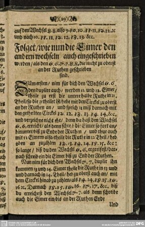 Folget/ wie nun die Eimer den anderen wechseln auch eingeschrieben werden.