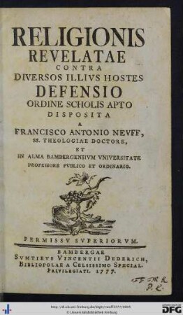 Religionis Revelatae Contra Diversos Illivs Hostes Defensio