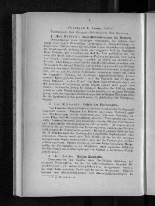 Sitzung am 11. Januar 1916.