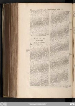 Caput XV. De Sacris Ordinibus.