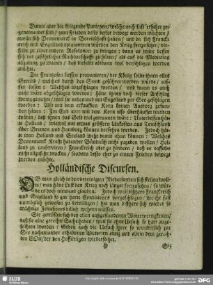 Holländische Discursen