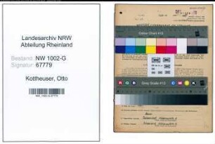 Entnazifizierung Otto Kottheuser, geb. 06.08.1897 (Verw.Angest.)