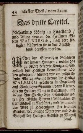 Das dritte Capitel. Richardus König in Engelland [...]