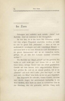 Im Zorn