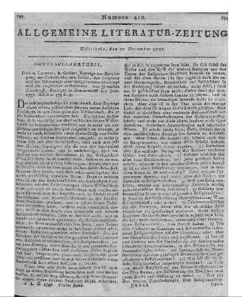 Über Bibellehre und Christenthum. Für gebildete Layen. Leipzig: 1796