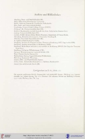 Archive und Bibliotheken