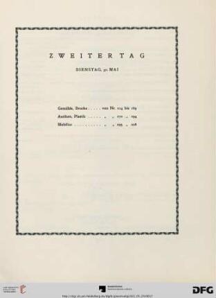 Zweiter Tag. Dienstag, 30. Mai (Nr. 114-228)