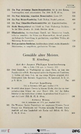 Gemälde alter Meister: II. Abteilung (Nr. 239-257)