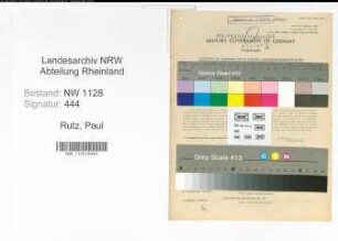 Entnazifizierung Paul Rutz , geb. 18.06.1897 (Polizist)