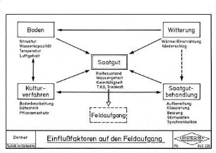 Einflußfaktoren auf den Feldaufgang