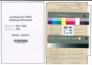 Entnazifizierung Johann Braem , geb. 26.02.1902 (Maurer)