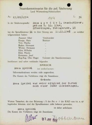 Speidel, Emma