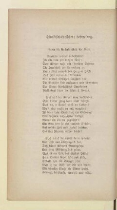 Didaktisch-Lyrisches; Lehrgesang