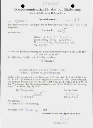 Kleinholz, Elise