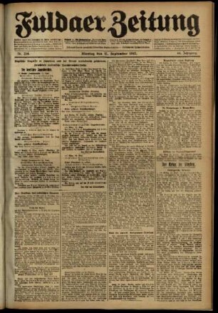 Ausgabe vom Montag, den 17. September 1917.