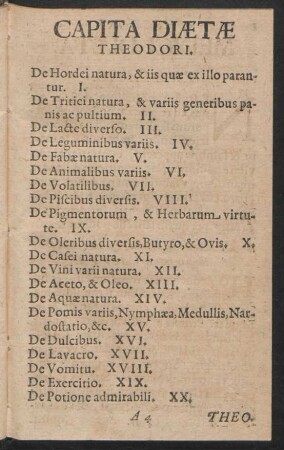 Capita Diaetae Theodori.