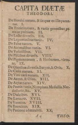 Capita Diaetae Theodori.