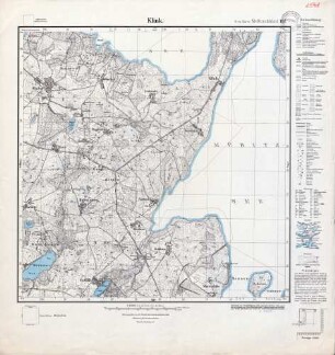 2541 (alte Nr.: 1137) Klink, Meßtischblatt (4 cm - Karte)