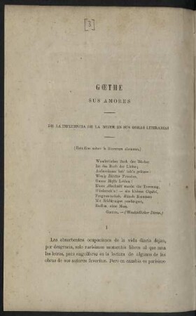 Goethe - Sus amores - De la influencia de la mujer en sus obras literarias