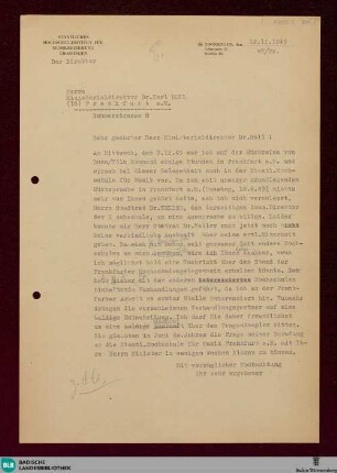 Brief von Ernst-Lothar von Knorr an Karl Holl vom 12.12.1949 - K 3335 B 887