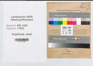 Entnazifizierung Josef Engelhardt, geb. 08.05.1896 (Ingenieur)