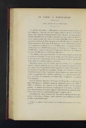 Le Tabac A MAdagascar.