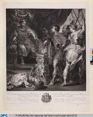 Gaius Mucius Scaevola vor dem Etruskerkönig Porsenna