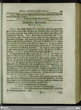 Dominica Invocavit. Matth. IV, 1 - 11.