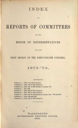 House documents. [287,2.] 1875/76 = Congress 44, Sess. 1
