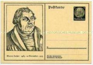 Postkarte zum 450. Geburtstag von Martin Luther