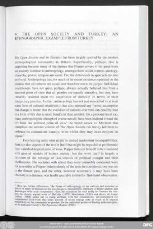 9. The Open Society And Turkey: An Ethnographic Example From Turkey
