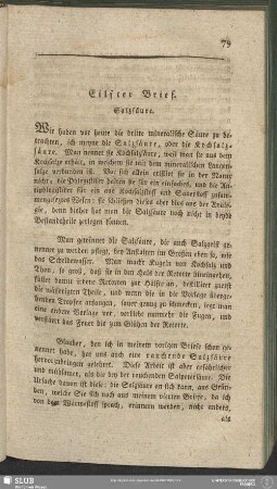 Eilfter Brief. Salzsäure