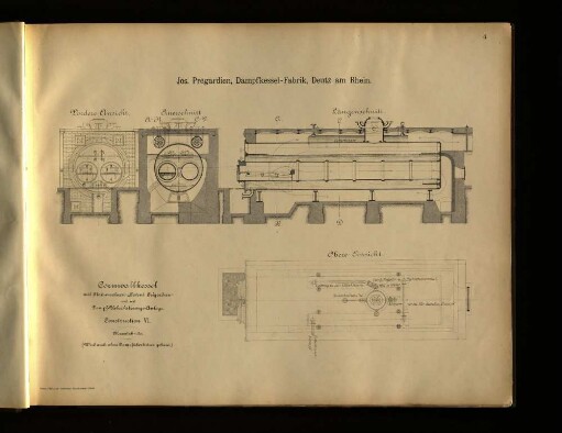 Jos. Prégardien, Dampfkessel-Fabrik, Deutz am Rhein.