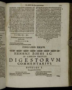 In Librum XXXVIII.